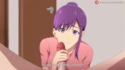 2d 2d_animation animated blowjob licking_penis masturbating_cuck masturbating_during_fellatio masturbation penis purple_eyes purple_hair solo_leveling tagme video voice_acted waifu
