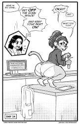1bit-deviant anthro black_and_white cameltoe crouching crouching_female experiment fat_ass female female_focus female_only fur fur_growth human_to_feral labcoat laboratory large_ass large_ears mental_regression mental_transformation messy_hair messy_ponytail mind_alteration monkey monkey_tail original_character page_3 ponytail sequence_parts shortstack shrinking stripping tail tail_growth thick_thighs thighs tight_clothing tight_panties transformation weight_gain wide_hips wide_thighs