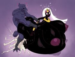 1boy 1girls 5_toes alien alien_humanoid anthro anthro_penetrating anthro_penetrating_humanoid areolae ass avian balls beak big_areola big_ass big_belly big_breasts big_nipples black_body black_sclera black_skin bouncing_breasts breasts breasts_bigger_than_head corviknight cum cum_in_pussy cum_inflated_belly cum_inside cum_overflow cumflated_belly cumflation daredemon7000 duck_dodgers duo fat_ass feet female fingers functionally_nude generation_8_pokemon genitals gigantic_breasts hair heart_symbol hi_res highres huge_ass huge_breasts humanoid humanoid_on_anthro humanoid_penetrated hyper hyper_belly hyper_breasts hyper_cumflation inflation interspecies long_hair male male/female martian motion_lines mouthless nintendo nipples nude overflowing_cum penetration pokemon pokemon_(species) prison_guard_position purple_body purple_eyes purple_fur purple_skin queen_tyr'ahnee red_eyes sex sex_from_behind stomach_bulge sweat sweaty_ass sweaty_breasts thick_ass thick_thighs toes top_heavy white_hair wrist_grab