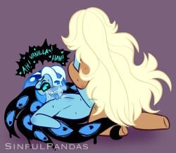 completely_nude cookie_run gay heart-shaped_pupils laying_down long_hair moaning pure_vanilla_cookie sex shadow_milk_cookie sinfulpandas sweat tongue_out
