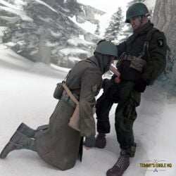 3d army blowjob exhibitionism gay gay_male gay_sex medal_of_honor_airborne military oral oral_sex outdoors soldier soldiers tommys_eagle_hq uniform ww2