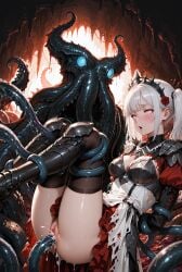 1girl 1girls 1other accessory ai_generated arched_eyebrows armor armored_boots armored_female arms_behind_back arms_restrained bad_end bangs blush_lines blushing breastplate capcom cephalopod cleavage clitoral_hood clitoris cum cum_drip cum_in_pussy cum_inside damaged_clothes dangling_legs defeat defeat_sex defeated defeated_heroine dripping edited_ai excessive_cum excessive_genital_fluids eyebrows eyebrows_visible_through_hair eyelashes eyeliner female female_penetrated flower flower_in_hair fucked_senseless fucked_silly gloves greaves hair_ornament hair_tie hairband handwear high_resolution highres human_penetrated interspecies interspecies_sex invertebrate kneepads labia_majora lala_barina_armor legs_restrained legs_together legs_up legwear lifted_up lifting_person light_skin light_skinned_female monster monster_hunter monster_hunter_wilds monster_on_female monster_on_human monster_sex no_panties nu_udra open_mouth partially_clothed partially_clothed_female pastalord pauldrons pink_eyes pink_eyes_female pussy pussy_juice red_clothes red_clothing restrained restrained_arms restrained_by_tentacles restrained_legs ripped_clothing rolling_eyes rose rose_(flower) self-upload semen sex shaved_crotch shaved_pussy shiny_skin sidelocks small_nose smaller_female spiked_hairband stable_diffusion suckers teeth tentacle tentacle_in_pussy tentacle_penetration tentacle_sex tentacles_around_arms tentacles_around_legs thighhighs torn_clothes torn_clothing twintails twintails_(hairstyle) upper_teeth upper_teeth_only upright_straddle vagina vaginal_fluids vaginal_insertion vaginal_penetration vaginal_sex wet_pussy white_hair white_hair_female