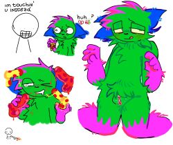 4_penises ;-; fur furry_focus kevin_(nyanwolf) nyanwolf penis penis_grab red_penis ricky.jpg