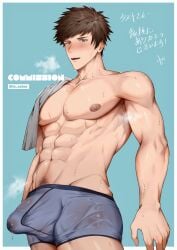 bara gay male male_focus male_only original original_character penis ts_uster yaoi