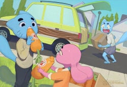 carrot gumball_watterson mother mother_(lore) mother_and_child mother_and_son nicole_watterson the_amazing_world_of_gumball