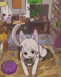 1girls black_panties blush boo_(mario) condom creeper creeper_(minecraft) doremifaso64 female furry heart-shaped_pupils heart_eyes jack-o'-lantern kemono looking_at_viewer mario_(series) minecraft mojang nintendo pumpkin sexy_clothing