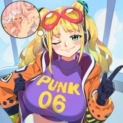 ai_generated big_breasts big_penis blonde_hair blowjob darklust huge_breasts monkey_d_luffy one_piece penis s-snake_(one_piece) scar seraphim_(one_piece) smile vegapunk_york white_hair