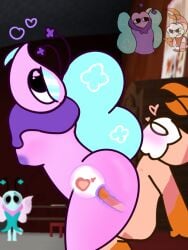 bug butterfly dandy's_world duo flutter_(dandy's_world) flyte_(dandy's_world) male_in_background roblox shrimpo_(dandy's_world) thatsexyrat vagina vaginal_penetration
