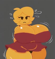 ai ai_generated emoji_girl huge_breasts huge_thighs pixai red_dress tagme