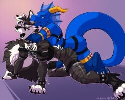 2022 5:4 aardwolf alternative_fashion amethystthedragon anal anal_sex anthro anthro_on_anthro anthro_penetrated anthro_penetrating anthro_penetrating_anthro artist_name blue_body bodily_fluids bracelet breasts casparr choker clothing cum cum_while_penetrated dragon duo ear_piercing eyebrows female female_penetrating female_penetrating_male femboy footwear from_behind_position genital_fluids goth handjob harness high_heels hyena jewelry male male/female male_penetrated mammal medium_breasts mounting mythological_creature mythological_scalie mythology necklace nipples object_in_ass occult_symbol open_mouth pegging penetration penile pentagram piercing raised_inner_eyebrows sarin_(saerro) scalie sex sex_toy sex_toy_in_ass sex_toy_insertion sex_toy_penetration shoes spiked_bracelet spiked_choker spikes strapon symbol tail text toying_partner