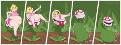 1girls female female_prey maniacalfork mario_(series) piranha_plant princess_peach tagme vore