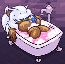bathing bathroom big_breasts blush_the_bat_(frost-lock) frost-lock pink_water sonic_(series) water