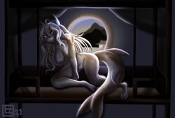 absurd_res breasts cetacean dolphin dragon female feral hair hi_res hybrid looking_at_viewer mammal marine mythological_creature mythological_scalie mythology nami_(teranen) nipples oceanic_dolphin orca scalie smile solo tail toothed_whale wenqu0304