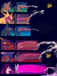 3:4 abzel accessory amped_toxtricity ancient_pokemon animal_genitalia anthro big_penis blush blush_lines bodily_fluids canid canine canis chart closed_eyes cock_ring colored cum digital_drawing_(artwork) digital_media_(artwork) dragon drooling eastern_dragon ejaculation erection fire flaming_hair generation_8_pokemon generation_9_pokemon genital_fluids genital_slit genitals glowing glowing_genitalia glowing_penis group hair heart_symbol hi_res jewelry knot knotted_penis koraidon lang_(abzel) lazarus_(abzel) legendary_pokemon male mammal measuring measuring_penis mythological_creature mythological_scalie mythology nintendo paradox_pokemon penis penis_accessory penis_chart penis_jewelry penis_lineup penis_size_difference pokemon pokemon_(species) precum pseudo_hair saliva scalie shaded thick_penis throbbing throbbing_penis toxtricity wolf zhou-yu_(abzel)