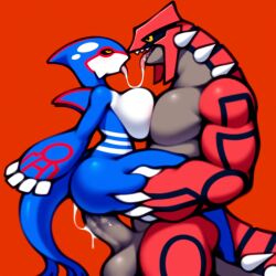 1boy 1boy1girl 1girls after_kiss ai_generated anthro anthro_on_anthro anthro_only anthrofied black_sclera blue_body blue_skin body_markings breasts cetacean cold_shrike dinosaur duo enemies_to_lovers female fins game_freak grey_body grey_skin groudon interspecies kissing kyogre legendary_pokemon male male/female marine monster monster_cock nintendo novelai penetration penis penis_in_pussy pokemon pokemon_(species) pokemon_rse pokemorph pussy red_background red_body red_skin reptile rivals saliva saliva_trail scales scalie self_upload sex simple_background spikes stand_and_carry_position standing standing_sex tail tongue tongue_out two_tone_body vaginal_penetration whale white_body white_skin yellow_eyes