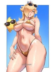 1ambiguous 1girls 2025 ambiguous_focus ambiguous_gender artist_name ass big_ass big_breasts bikini blonde_female blonde_hair blonde_hair blonde_hair_female breasts crown duo duo_focus earrings english english_text female female_focus golden_bikini golden_week hair_over_one_eye luchidart luma mario_(series) mostly_nude mostly_nude_female nintendo nude nude_female platinum_blonde_hair princess_rosalina silver_crown star_earrings sunglasses sunglasses_on_head super_mario_galaxy sweat sweatdrop sweating sweaty sweaty_body sweaty_breasts text thick_thighs thighs