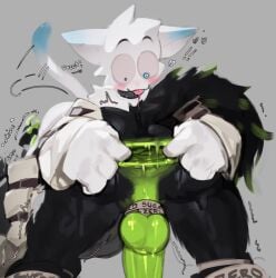 2025 4_fingers absurd_res accessory all_fours anal anal_fingering anthro anthro_on_anthro anus armwear ass ass_up balls black_body black_collar black_eyebrows black_fur black_tail blep blue_body blue_eyes blue_fur blue_tail blue_tail_tip blue_text blush blush_lines bodily_fluids canid canine clothing cock_ring collar dipstick_tail dominant drooling duo english_text erection exclamation_point eyebrows faceless_anthro faceless_character faceless_male felid feline fingering fingering_partner fingers fur genitals green_anus green_balls green_body green_fur green_penis green_perineum green_tail grey_background heart_eyes heart_symbol hearts_around_head hi_res humanoid_genitalia humanoid_penis interspecies jewelry kogito legwear looking_at_anus looking_down lying_on_another male male/male mammal markings monster_energy mostly_nude mostly_nude_anthro mostly_nude_male motion_lines multicolored_body multicolored_fur penis penis_accessory penis_jewelry perineum pink_sclera pink_tongue quads raised_eyebrows restraints saliva sex shaking simple_background size_difference small_dom_big_sub spread_anus spreading straitjacket submissive tail tail_markings tail_motion tailwag text text_on_collar tongue tongue_out trembling two_tone_body two_tone_fur two_tone_tail white_body white_fur white_tail white_text wide_eyed