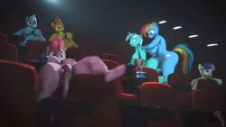 3d 3d_animation 6futas anal animated animated_image anthro anthrofied big_breasts bonbon_(mlp) bouncing_balls bouncing_breasts bouncing_penis breasts casual casual_erection casual_exposure casual_masturbation casual_nudity casual_orgy casual_sex cinema doggy_style equine_penis fleetfoot_(mlp) friendship_is_magic futa_on_futa futa_only futanari hasbro horsecock humanoid intersex lyra_heartstrings_(mlp) masturbation movie_theater my_little_pony naked nude nudist paramount_pictures penis piledriver_position pink_body pink_hair pinkie_pie_(mlp) public public_nudity public_sex public_use rainbow_dash_(mlp) reverse_cowgirl_position screwingwithsfm sex source_filmmaker spitfire_(mlp) tagme