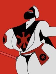 goat goat_mom huge_breasts huge_thighs lightsaber malhare_(artist) sith star_wars toriel undertale