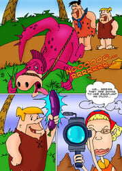 bad_art barney_rubble clothing comic crossover dino fred_flintstone glasses hanna-barbera marianne_thornberry the_flintstones weird_crossover wild_thornberrys yaoinami