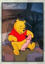 bear bed clothes disney furry furry_only indoors male male_only penis pooh_bear sitting smooth_skin solo winnie_the_pooh_(franchise) yaoinami