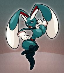 big_breasts female_deku frost-lock izuku_midoriya lopunny pokemon rule_63 thick_thighs