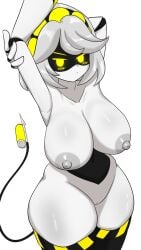 1girl 1girls big_breasts big_thighs breasts breasts_out enormous_breasts giant_breasts huge_breasts large_breasts murder_drones tagme thick_legs thick_thighs thunder_thighs thunderthighs v_(murder_drones)