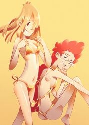 disney disney_channel female female_focus glasses gold_bikini golden_bikini golden_week light-skinned_female light_skin long_hair nicky_anais_little pepper_ann pepper_ann_pearson proterios red_hair young younger_female