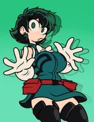 big_breasts female_deku frost-lock izuku_midoriya rule_63 thick_thighs