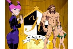 adjusting_clothes adjusting_underwear ai_generated animated bulge embarrassed embarrassed_underwear_male gizmo_(dc) gold_thong gold_underwear green_thong green_underwear jinx_(dc) jinx_(teen_titans) mammoth_(dc) teen_titans thong underwear undieboi22