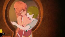 1boy 1girls 3d animated breasts clothing human kissing koikatsu licking licking_breast licking_nipples light-skinned_female light-skinned_male light_skin lina_inverse long_hair male/female nipples open_mouth pron-mimimister puffy_nipples red_hair short_hair slap slayers small_breasts smile smiley_face sound tagme tavern teenage_girl teenager tongue tongue_out video video voyeur voyeurism white_hair young
