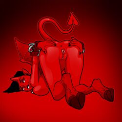 1girls 2025 anus ass ass_up black_hair breasts devil devil_girl devil_horns devil_tail female female_focus female_only hooves leather_cuffs naked naked_female nipples nude nude_female original original_character presenting red_theme reddevildames short_hair solo solo_female solo_focus spreading vagina wrist_cuffs