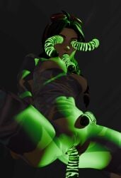 bulging_eyes dubious_consent female fortnite infestation insectophilia insects jules_(fortnite) leucochloridium_paradoxum slugs solo_female worm worms