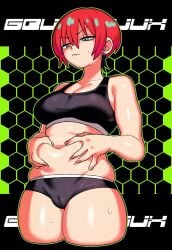 amate_yuzuriha cameltoe champchidi chubby gundam gundam_gquuuuuux midriff pinup
