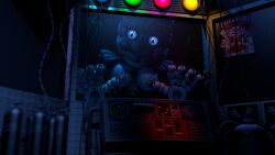 3d accurate_art_style against_glass animatronic baby_(fnafsl) circus_baby circus_baby_(fnaf) exposed_breasts five_nights_at_freddy's five_nights_at_freddy's:_sister_location glowing_eyes looking_at_viewer sfm solo source_filmmaker tagme weirdodotinc