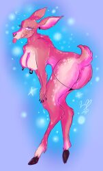 absurd_res anal_fluids anthro anus bodily_fluids clothed clothing deer ear_piercing ear_ring facial_piercing female fluffy fur genital_fluids genitals hi_res hooves lust_mutt mammal markings nipple_piercing nipple_ring nipples nose_piercing nose_ring panties panties_down partially_clothed piercing pussy ring_piercing saliva saliva_string solo spots spotted_body spotted_fur tongue underwear underwear_down vaginal_fluids
