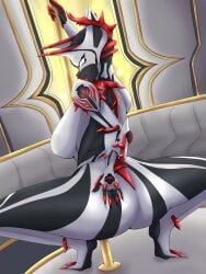 big_ass big_breasts breasts dancing furry furry_breasts furry_female gatopng milf pole pole_dancing primebooba robot valkyr_(warframe) warframe