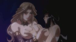 2girls animated animated_gif bouncing_breasts breast_grab female lihtel moaning multiple_girls nude pixy_(company) samayou_midara_na_lunatics screenshot yuri