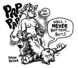 3_toes anal anal_sex anthro balls bayou_beaver breasts canid canine clothing dialogue domestic_cat duo ear_piercing ear_ring english_text feet felid feline felis fox fritz_the_cat fritz_the_cat_(character) futanari genitals gloves gynomorph gynomorph/male gynomorph_penetrating gynomorph_penetrating_male handwear hi_res intersex intersex/male intersex_penetrating intersex_penetrating_male male male_penetrated mammal monochrome nude penetration penile penile_penetration penis penis_in_ass piercing ring_piercing sex speech_bubble tail text toes