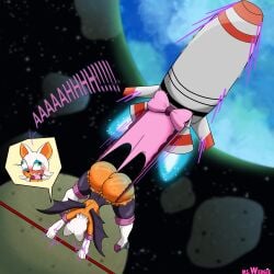 1girls female female_only mobian_(species) mobian_bat mswedgie123 pain pink_panties rouge_the_bat soni sonic_(series) sonic_the_hedgehog_(series) space stretched_clothing stretched_underwear wedgie