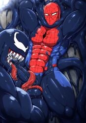 gay male marvel marvel_comics spider-man spider-man_(black_suit) spider-man_(series) symbiote symbiote_suit symbiote_takeover venom venom_(marvel)