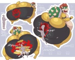 5:4 anon anthro anthro_on_anthro anthro_penetrated ass belly bent_over big_butt bodily_fluids border bowser butt_grab butt_squish chest_tuft claws clothing cum cum_inside deliciousq duo face_on_butt faceless_character faceless_male feet genital_fluids hair hand_on_butt hi_res holding_butt horn huge_butt hyper hyper_butt male male/male mario_bros moobs motion_lines nintendo nude onomatopoeia overweight overweight_male panties penetration ripped_underwear sharp_teeth size_difference slightly_chubby small_dom_big_sub sound_effects spikes squish surprise surprised_expression sweat teeth text toe_claws tongue tongue_out torn_clothing tuft underwear white_border yellow_body