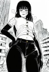 1girls ai_generated ass_visible_through_thighs big_ass big_breasts big_butt breath bubble_ass bubble_butt chainsaw_man from_below from_below_view hand_on_hip hand_on_thigh huge_ass looking_at_viewer looking_down looking_down_at_viewer manga_style narrow_waist open_mouth posing posing_for_the_viewer self_upload thick_thighs thigh_gap wide_hips yeetyboi5000 yoru_(chainsaw_man)
