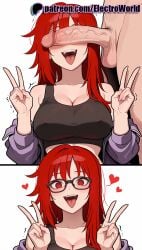 1girls 2025 :p \m/ \n/ ahe_gao ai_generated artist_name breasts bust chest cleavage cock collarbone dick double_v double_w electroworld erection female glasses head_out_of_frame heart hi_res high_quality high_resolution highres huge_cock large_penis licking licking_finger multiple_girls naruto naruto_(series) naruto_shippuden nude patreon patreon_username penis penis_awe penis_on_face reaching_out red_hair rolling_eyes round_eyewear selfie stable_diffusion straight tank_top testicles tongue tongue_out trembling twitching_penis two-finger_salute uncensored uzumaki_karin v v_over_eye veins veiny_penis w watermark