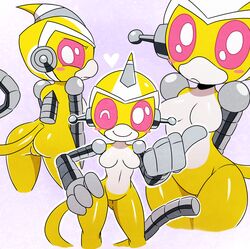 2014 anthro ass blush breasts cute female frown happy heart hi_res looking_at_viewer machine mammal mechanical monkey monkey_girl multiple_poses nova nude one_eye_closed primate pussy robot smile solo sssonic2 super_robot_monkey_team_hyperforce_go!