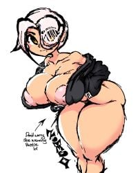 1girls artist_logo artist_name barely_clothed beauty_mark big_areola big_breasts big_nipples big_thighs black_hoodie boobs_out breasts breasts_out exhibitionism exhibitionist female gold_eyes hi_res hoodie hoodie_only hourglass_figure huge_boobs huge_breasts light_hair light_tan looking_at_viewer pink_hair puffy_nipples short_hair tagme tan_body thick_thighs thighs thin_waist wide_hips zommbay