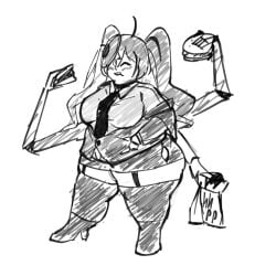 1girls bbw chubby chubby_female female foriforeigner gloria_(library_of_ruina) humanized library_of_ruina project_moon
