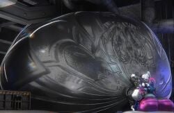 big_breasts big_penis breasts cleavage huge_breasts huge_cock inflation irona_(qzk_forte) nipples penis qzk_forte sex tagme thick_thighs wide_hips