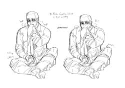 blush casual cumming cumming_from_masturbation engineer_(team_fortress_2) gay goggles jb_the_sinner jerking_off labcoat male masturbating_to_person masturbation mechanical_arm orgasm orgasm_face panting pants_down smelling_clothes team_fortress_2 thinking_about_another thinking_of_someone_else trembling wearing_others_clothes wearing_partner's_clothes yaoi