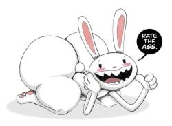 anthro big_ass breathotter huge_ass looking_at_viewer max_(sam_and_max) mr_otter_breath rabbit sam_and_max thick_ass thick_thighs